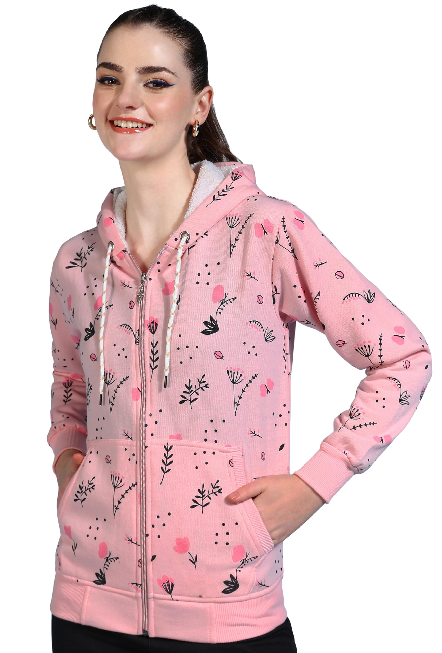 ekools eWools Women's Fleece Hoodie Jacket (Flee018)-picture-14