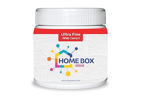 HOME BOX mini White Cement Pack of 2, Ultra Fine Cement (Ideal for Projects), Mix n Fix Cement (Ideal for Small Home Repairs) with A Pair of Hand Gloves, (500 g + 500 g)