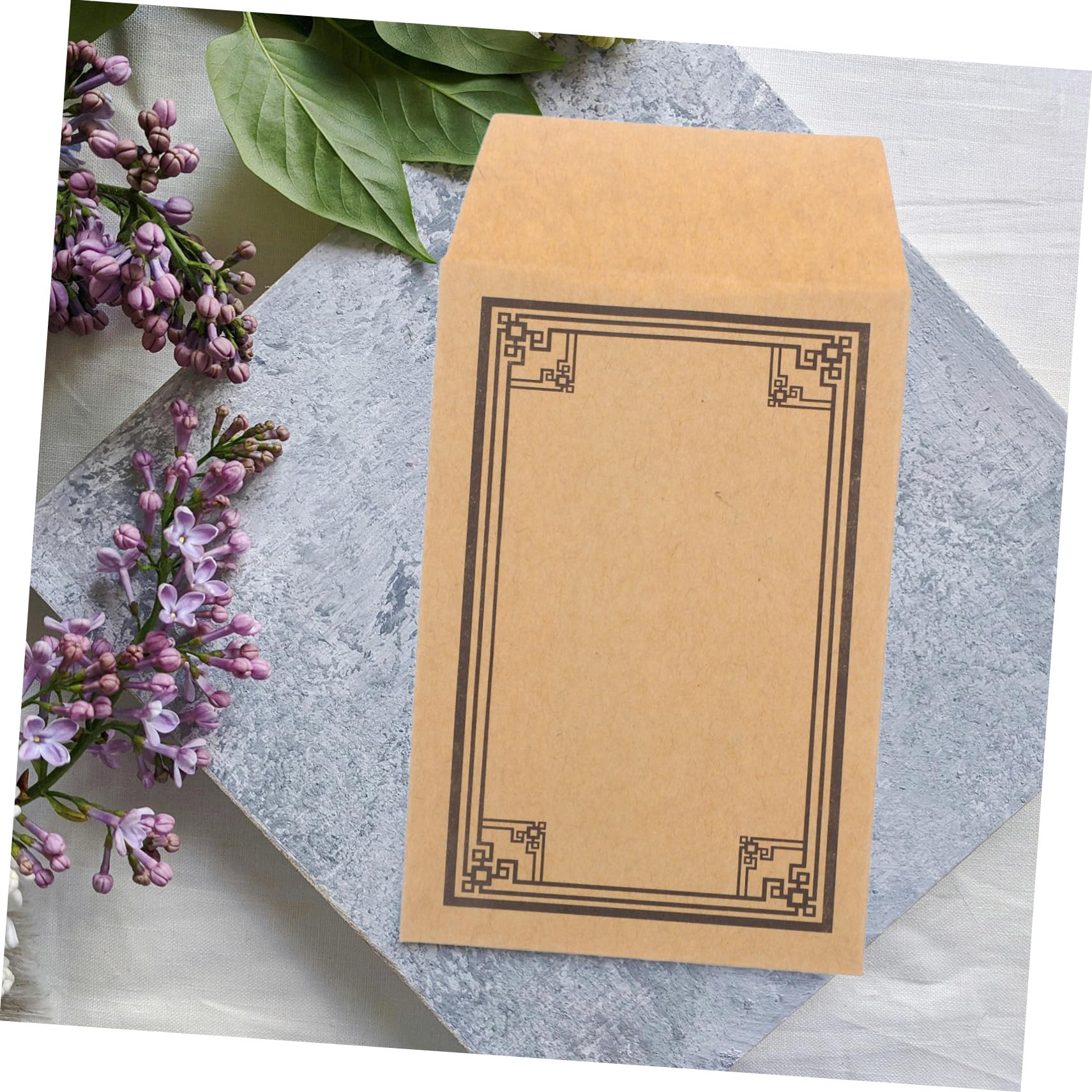 Mini Enveloppes Auto-adhésives Lot de 50 Papier Kraft Kaki pour Pièces de Monnaie