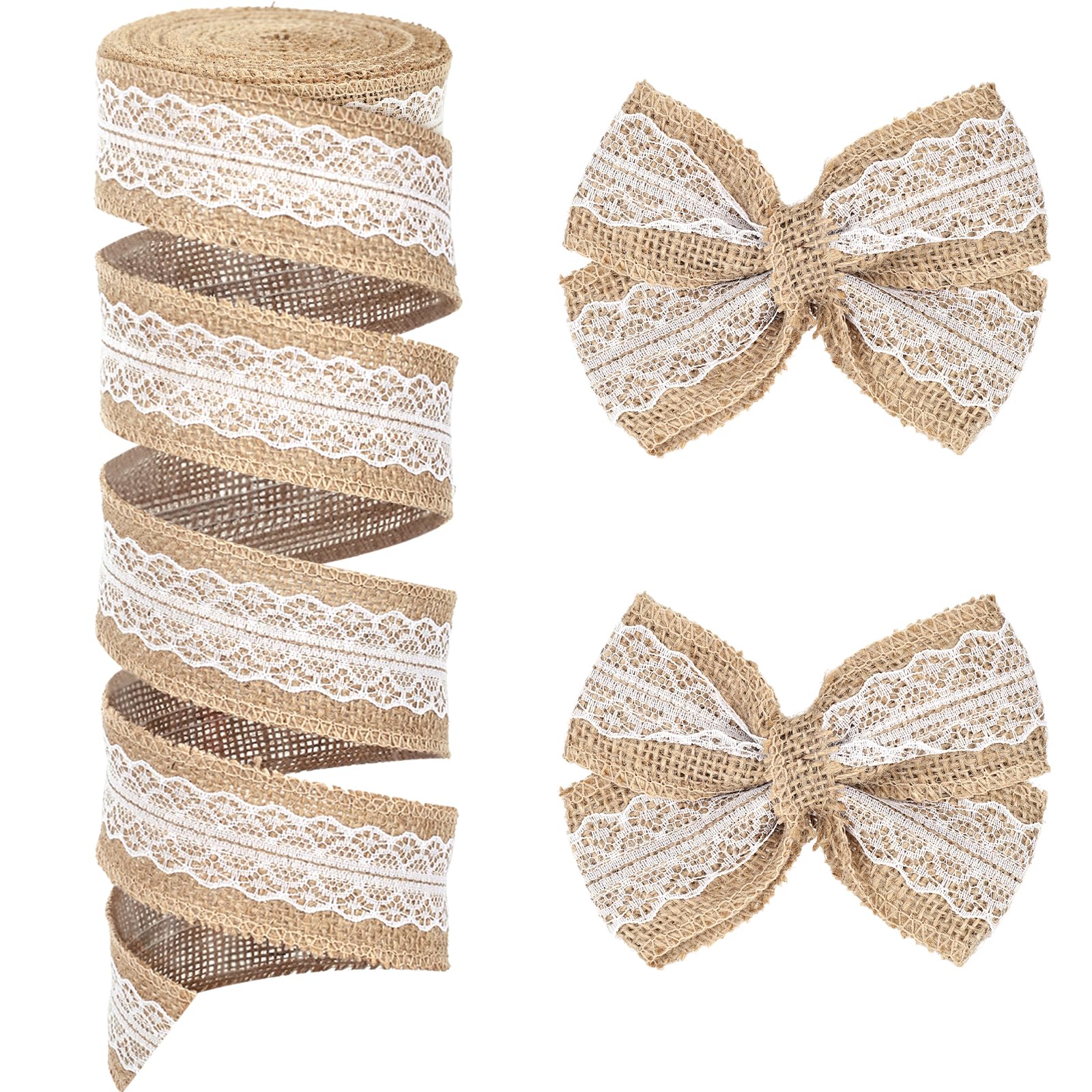 Rustic Lace Ribbon Snapklik.com : Jute Burlap Ribbon Roll, 11 Yards Brown Rustic Burlap ...