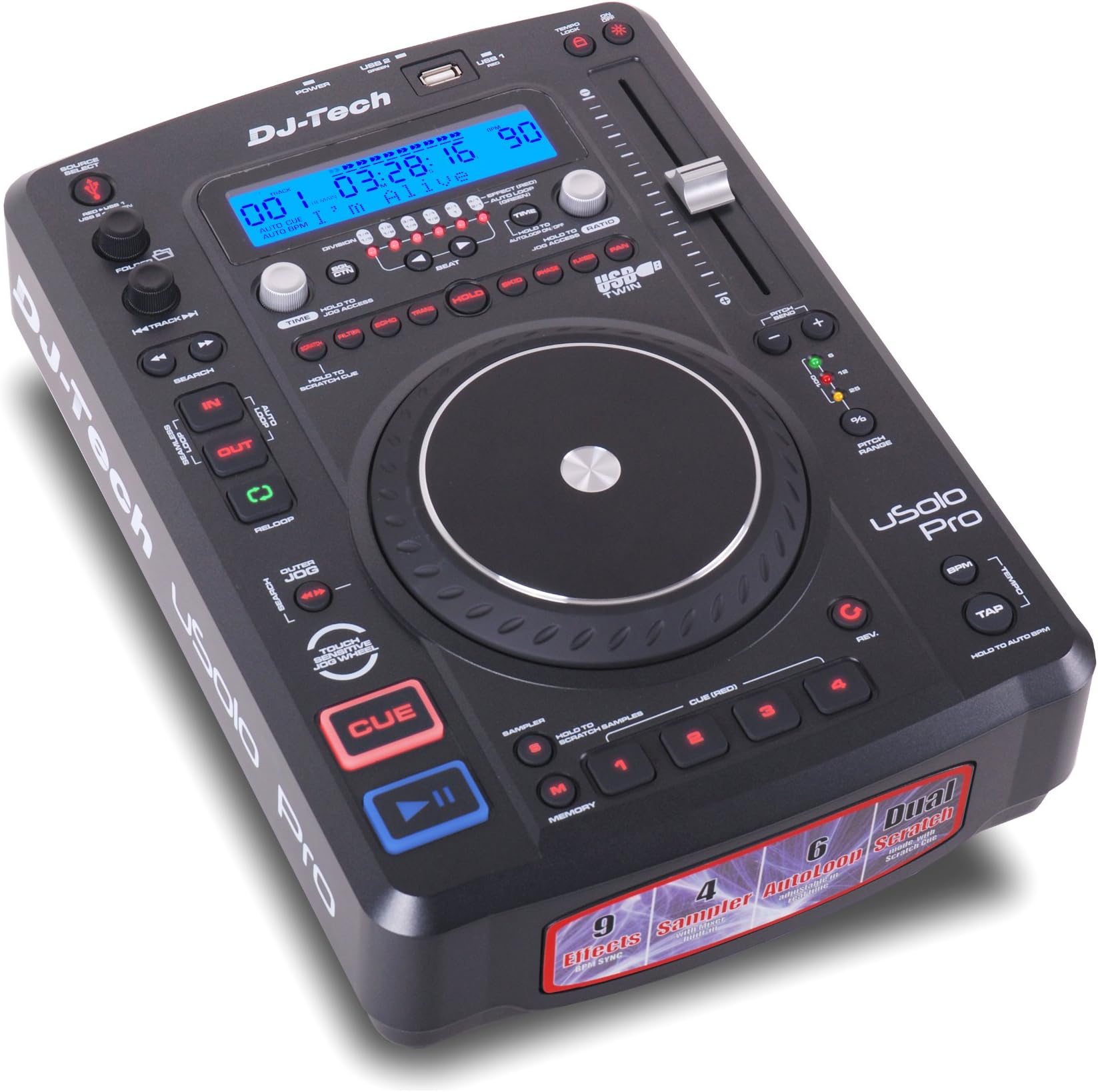 DJTECH USOLOPRO Digital DJ Turntable
