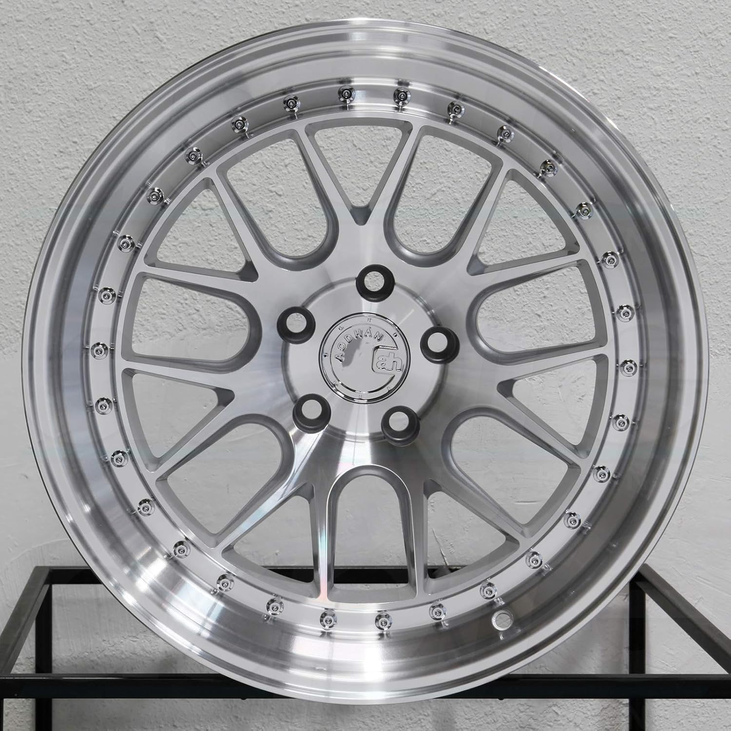 Aodhan DS-06 Custom Wheel - 18x10.5, 22 Offset, 5x114.3 Bolt Pattern, 73.1mm Hub - Silver with Machined Face Rim