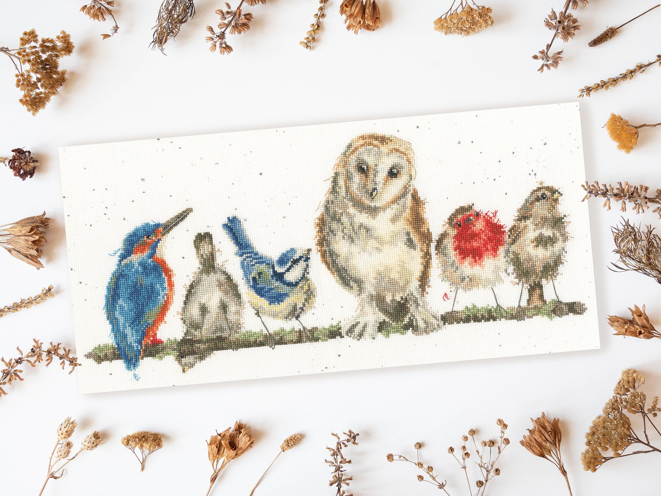 Bothy Threads Kreuzstich-Set „Wiedersehen Mit Wolle“ – Inkl. Stoff, Garn & Nadel, Fertig Ca. 26x26 Cm