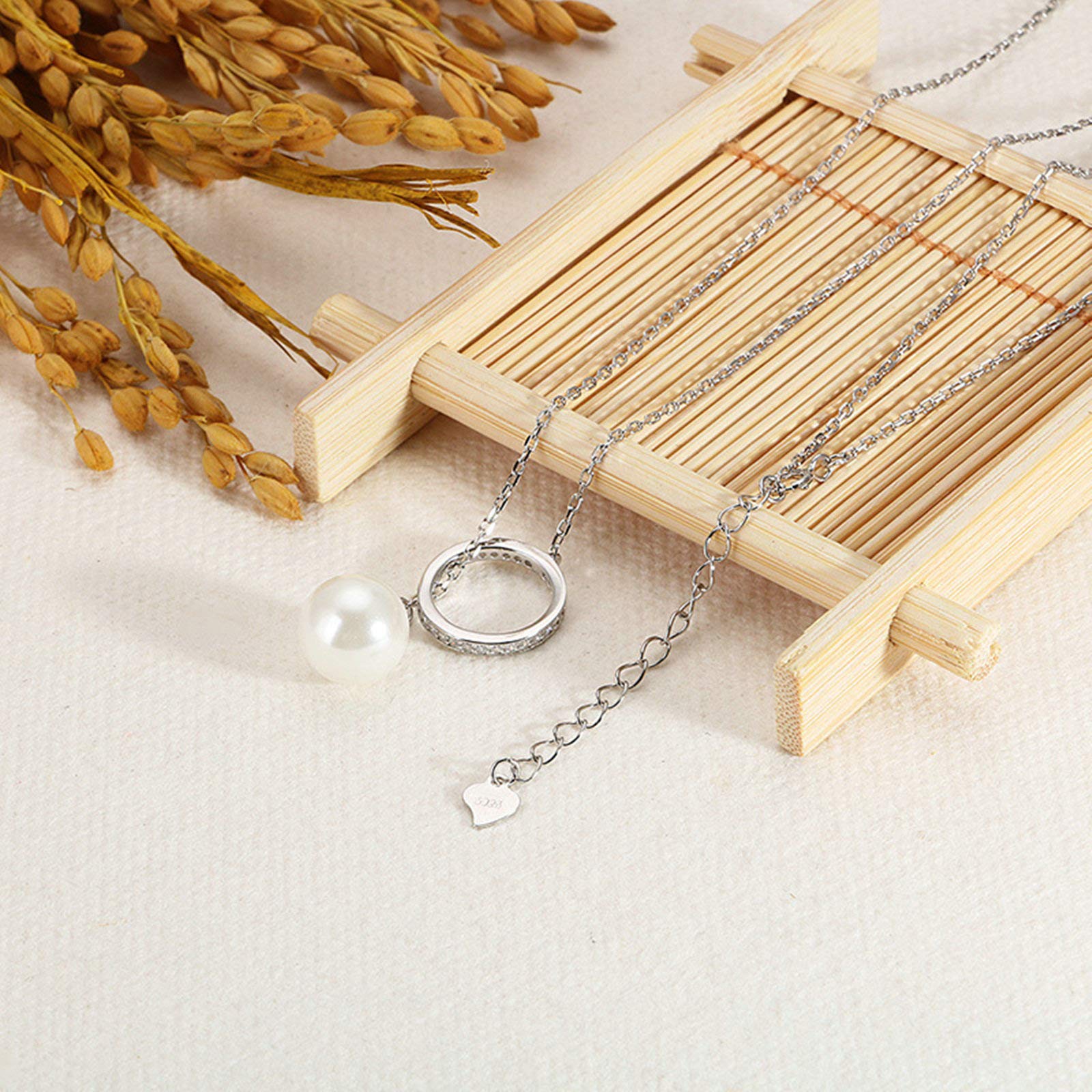 KnSam Colgante de acero inoxidable, cadena para hombre de acero inoxidable, colgante de plata 925, collar redondo para mujer