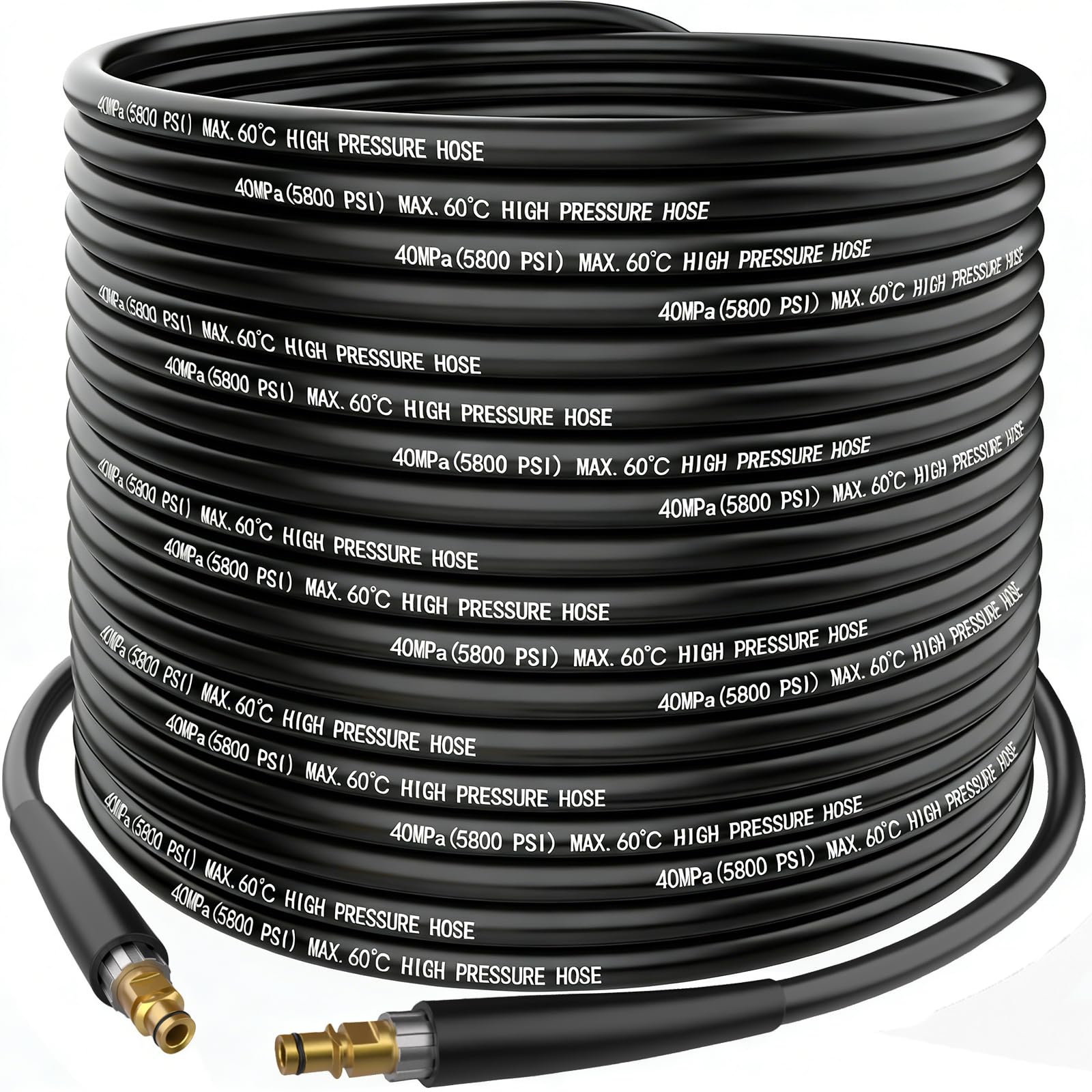 25M Karcher K Series Pressure Washer Hose Extension,High Power Jet Replacement Water Clean Pipe Karcher K Series Pressure Washer K2 K3 K4 K5 K6 K7,Click Plug Quick Connector,40MPa(5800 PSI),MAX.60℃