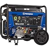 Westinghouse Outdoor Power Equipment 9500 Peak Watt Home Backup Portable Generator, Remote Electric Start with Auto Choke, Transfer Switch Ready 30A Outlet, Gas Powered,Black/Blue 9500W Generator