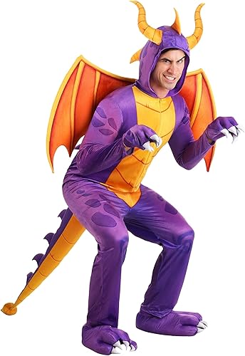 Miniatura 5 de Spyro the Dragon - Disfraz de dragón morado para adultos