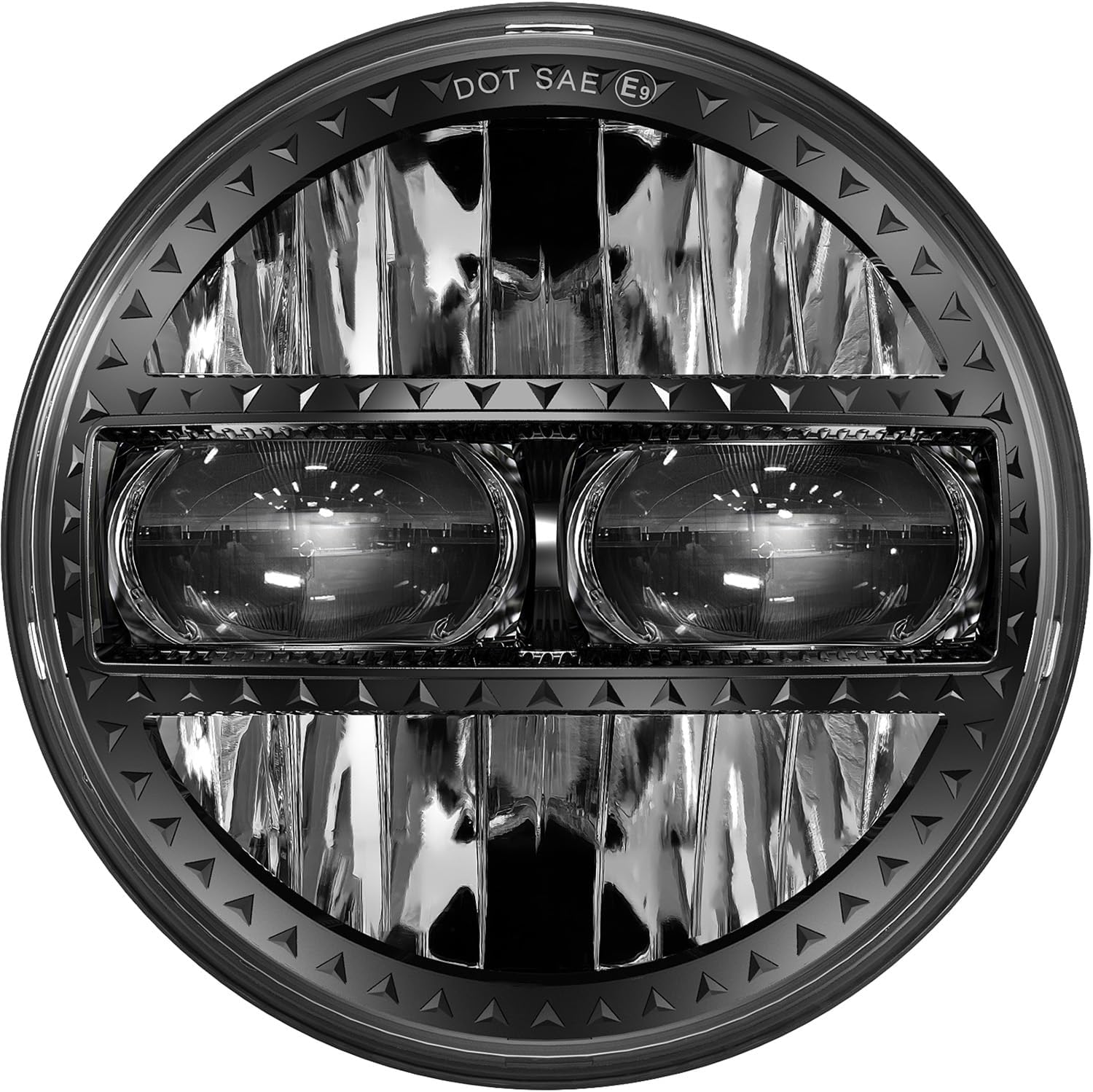 AUDEXEN 5.75 Inch Led Headlight 55W 5-3/4″ Round Headlight Compatible with Harley Dyna Sportster Street Bob Softail Iron 883 Street Rod Deuce Custom Super Wide Glide Motorcycle, Black AUDEXEN 5.75 Inch Led Headlight 55W 5-3/4″ Round Headlight Compatible with Harley Dyna Sportster Street Bob Softail Iron 883 Street Rod Deuce Custom Super Wide Glide Motorcycle, Black