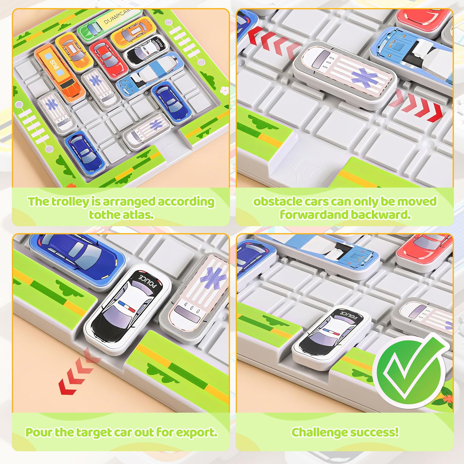 Gioco Da Tavolo Logico Per Bambini 5-11 Anni - Traffic Jam Con 140 Livelli, Magnetico, Gioco Da Viaggio Montessori - 5