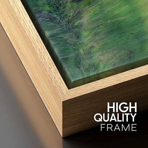 Vista 16 de SIGNFORD Lienzo enmarcado para pared, tren de montaña de otoño, vías de ferrocarril, naturaleza, desierto, fotografía, realismo, paisaje decorativo