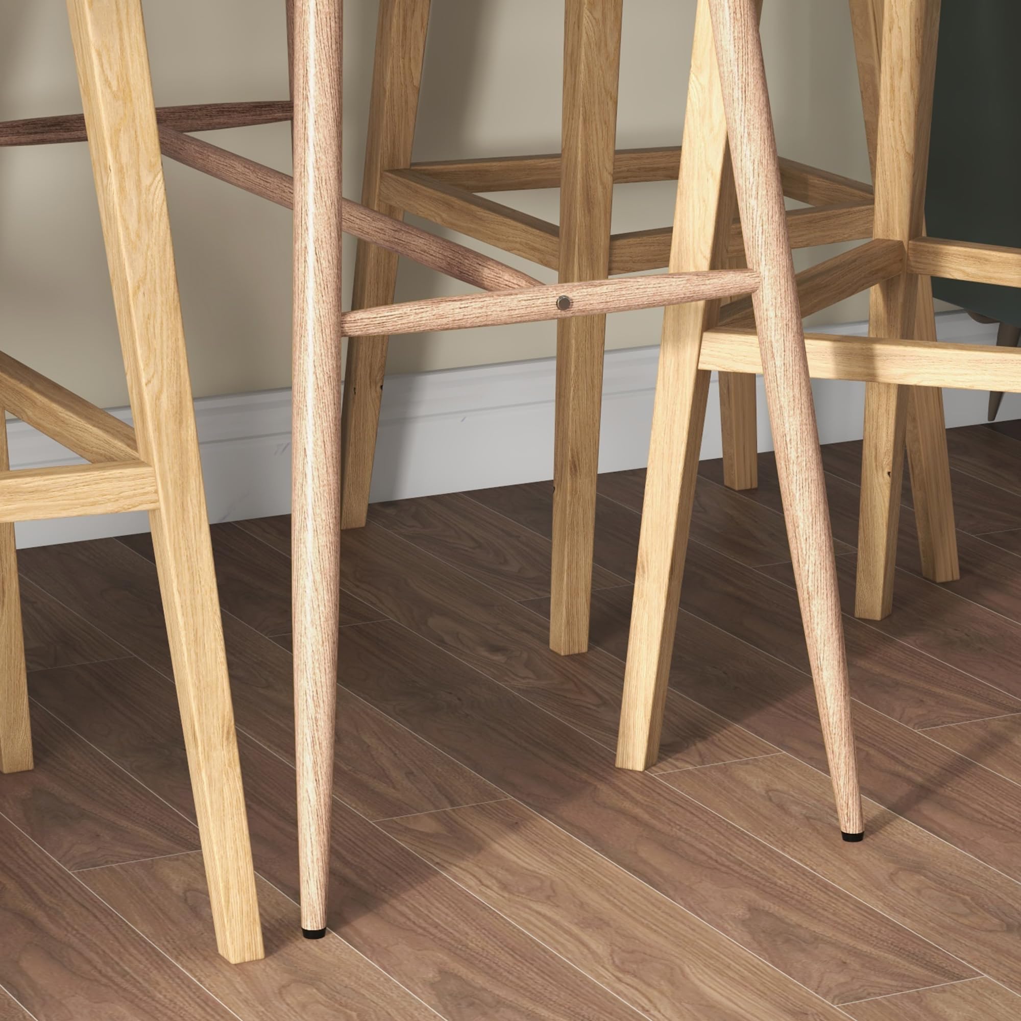 HOMCOM Table de Bar rectangulaire pour 4 Personnes, Table Haute avec Pieds en Acier Effet Bois, Table Bistro Facile à Monter, pour Bar à Domicile, Salle à Manger, 118 x 58 x 98 cm, Blanc