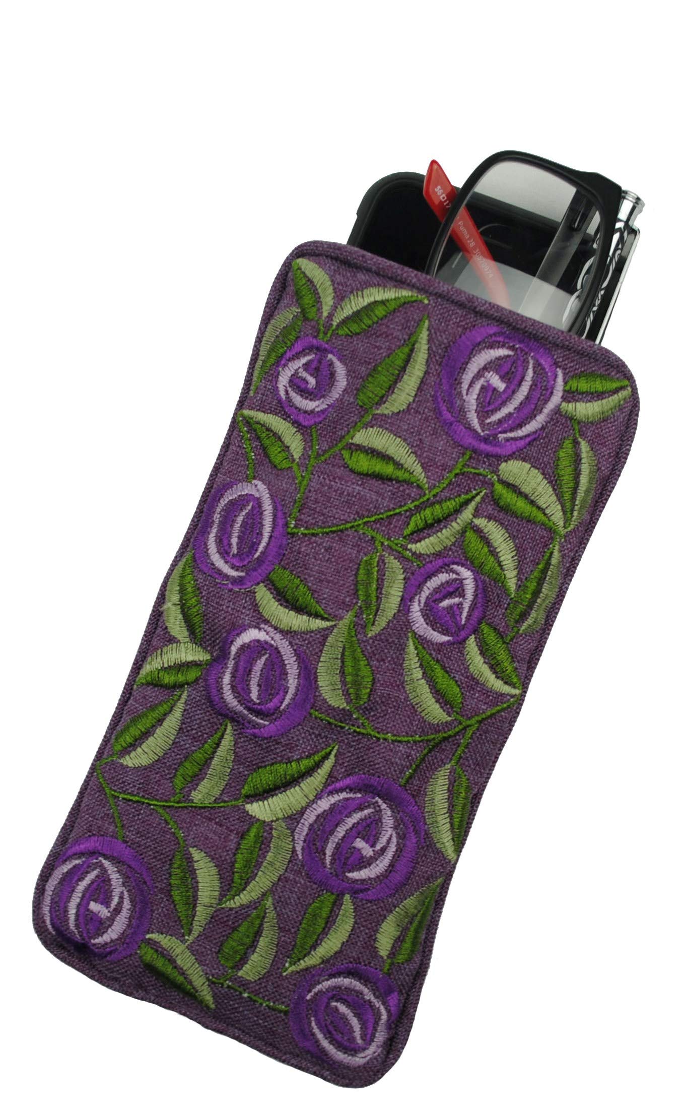 Justina Claire Double Eyeglasses Case in a Rennie Purple