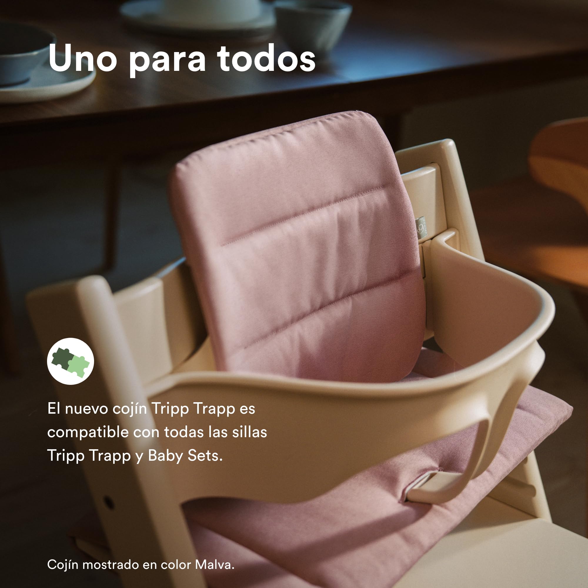 Cojín Stokke Tripp Trapp, Verde Glaciar – Compatible con todas las sillas Tripp Trapp y Baby Set – Resistente a líquidos, manchas y suciedad