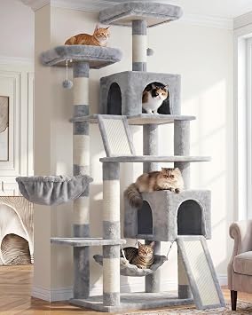 Gitelsnour Cat Tree, 71 Tower for Large Cat with Scratching Post, GCT032W