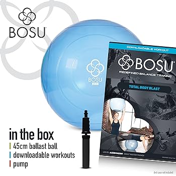 BOSU バランスボール 青 約62cm ポンプ付き バランス ボール 65cm