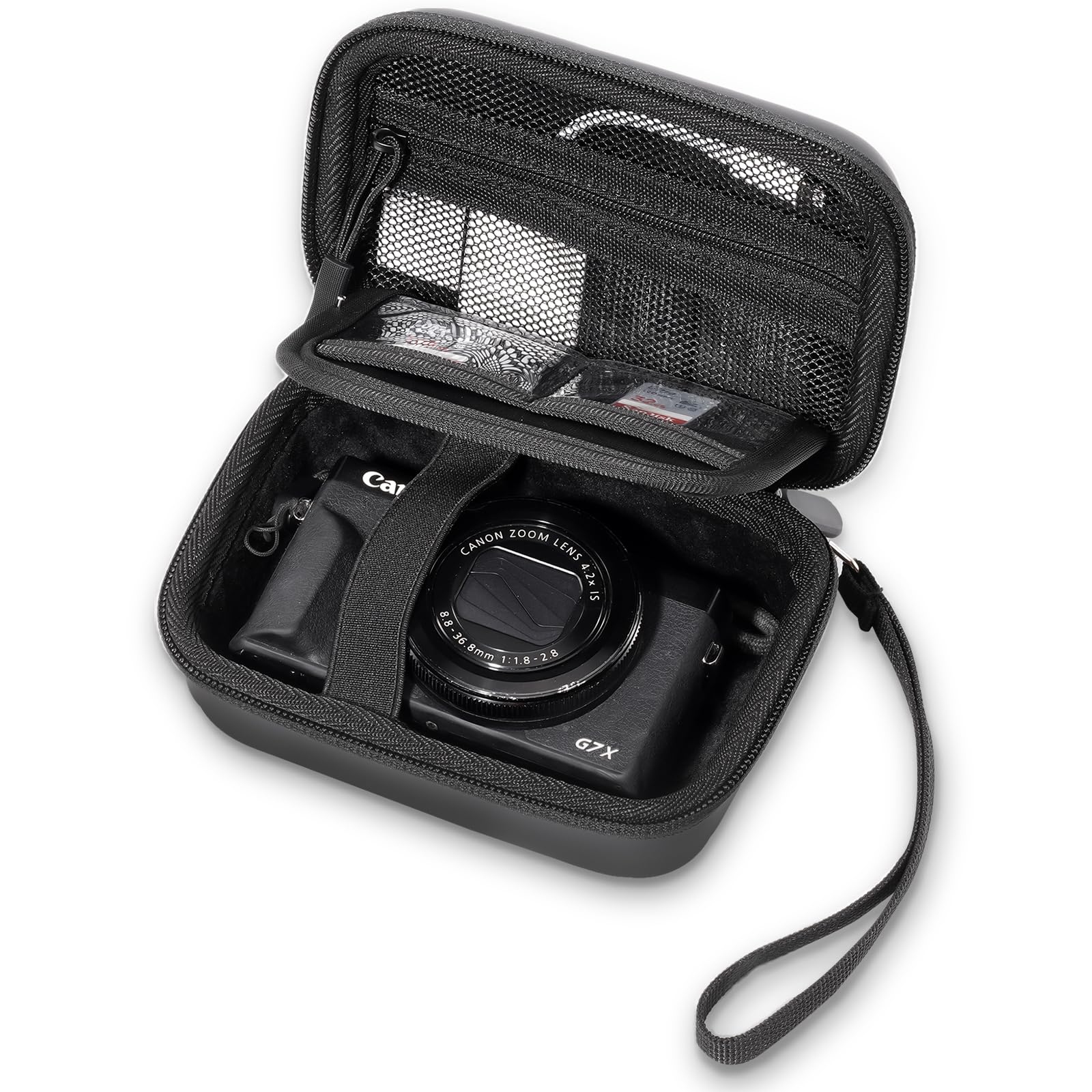 ProCase Étui pour Appareil Photo Canon G7X Mark III/II, SX740 HS, Sony ZV‑1F, Ricoh GR III, Lumix TZ99, Kodak WPZ2, Sacoche de Transport pour Caméra Numérique -Noir