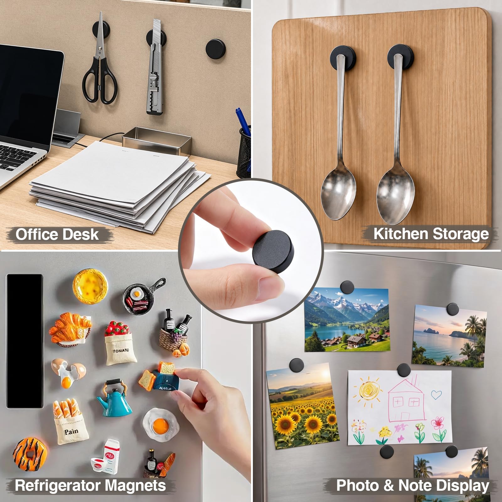 Ceramic Magnets for Crafts on Refrigerator(Round 0.7x0.12-45 PCS) — Amazon image 6
