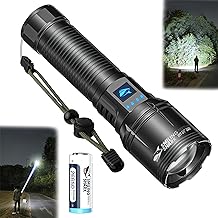 ZOTIMO Kisan LED Torch Light High Power Rechargeable Flashlight | Powerful, Portable, Heavy Duty, Zoomable Torchlight High Power | Ideal for Camping and Emergency Situations