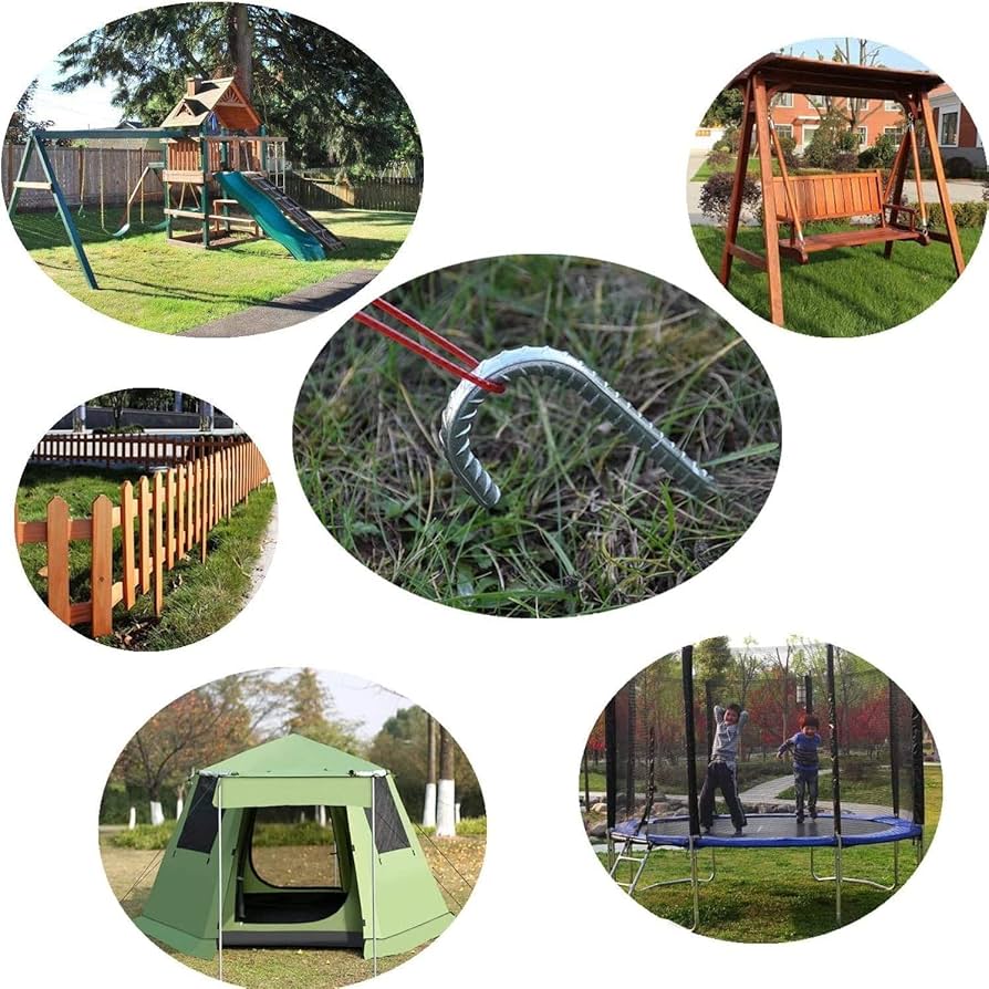 Galvanised Heavy Duty Steel Ground Stakes Marquee Tent Pegs Stakes 29cm