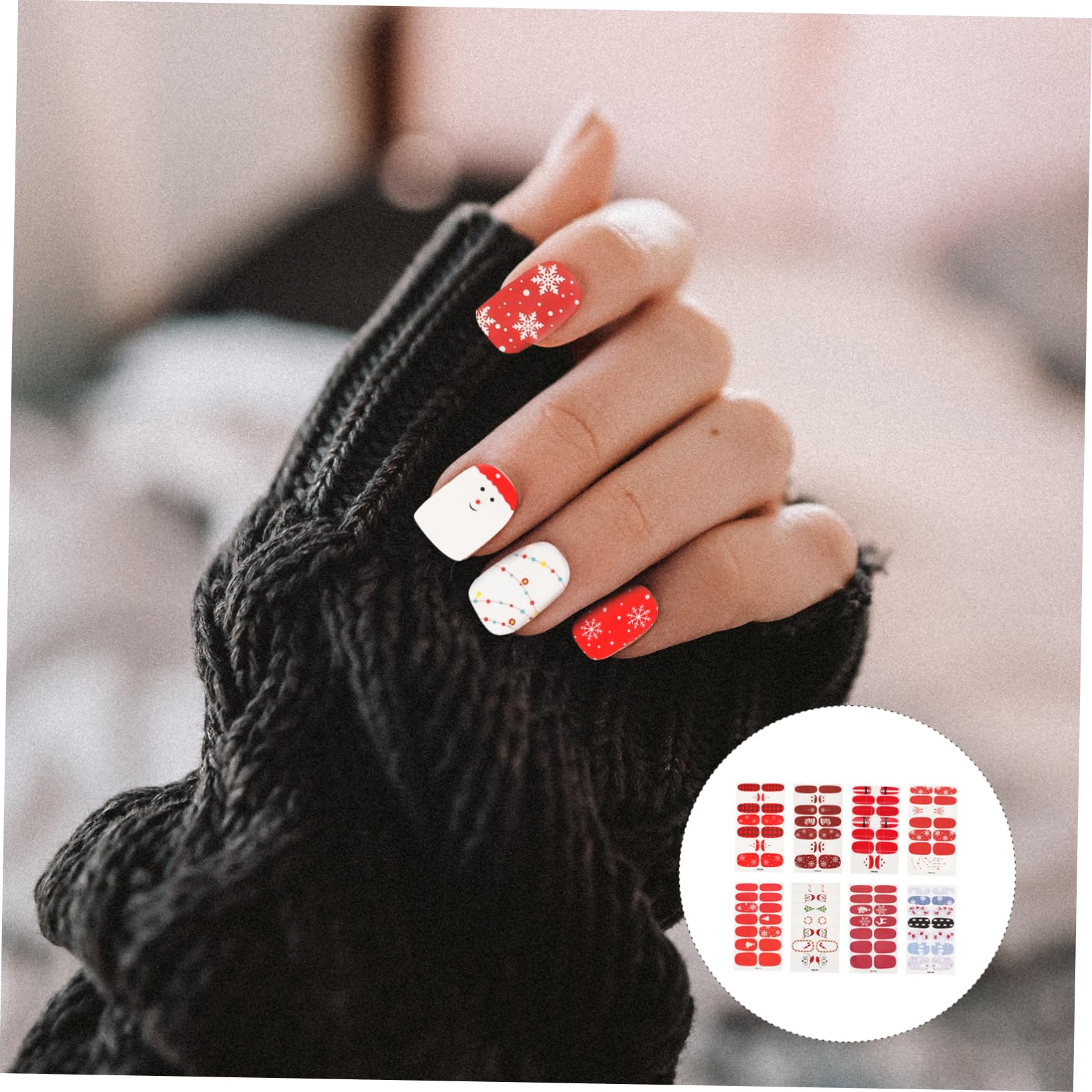 FRCOLOR 3 Set Adesivi Natalizi Per Nail Art Adesivi Unghie Natale Per Unghie Natalizie Adesivo Per ie Decalcomania Decalcomanie Per ie ie Etichetta 8 Fogli * 3
