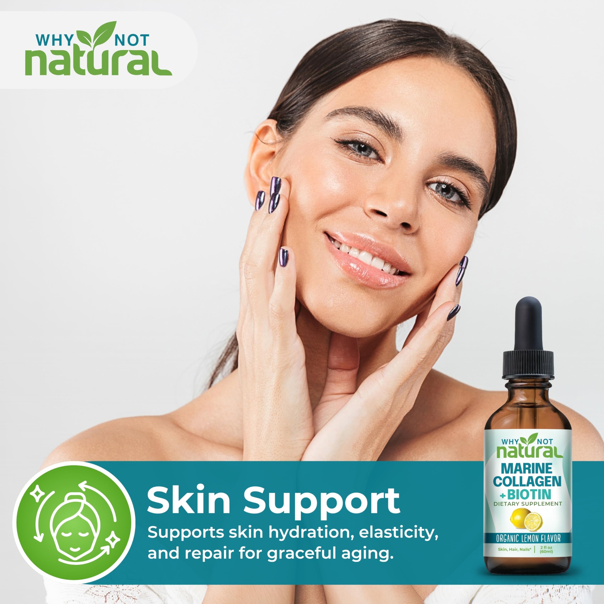 Liquid Collagen Plus Biotin Drops - Supplement for Hair, Skin, and Nails — Amazon image 5