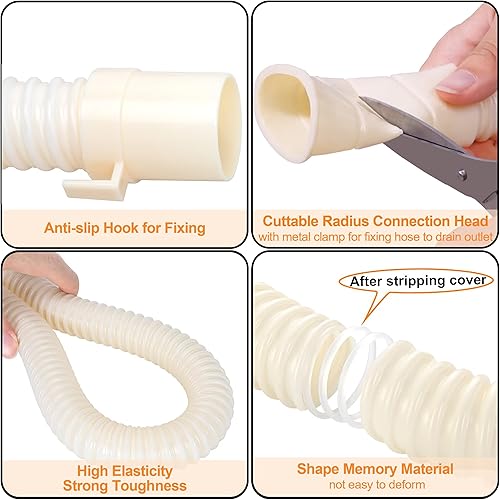 Miniatura 3 de MyLifeUNIT Kit de extensión de manguera de desagüe para lavadora Ajuste universal para toda manguera de desagüe 6 pies