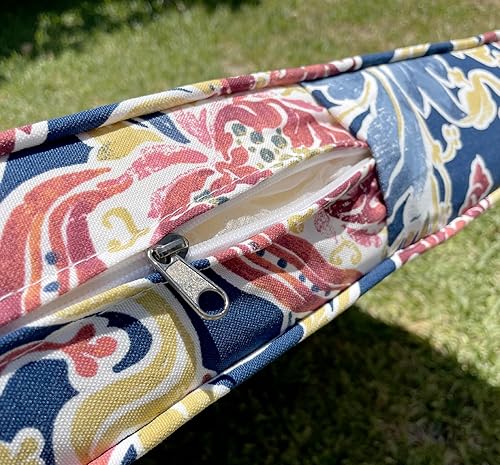 Miniatura 7 de BELLRINO Juego de 2 fundas de cojín decorativas para patio, impermeables, para exteriores, de 24 x 24 x 4 pulgadas, para silla, asiento, jardín,