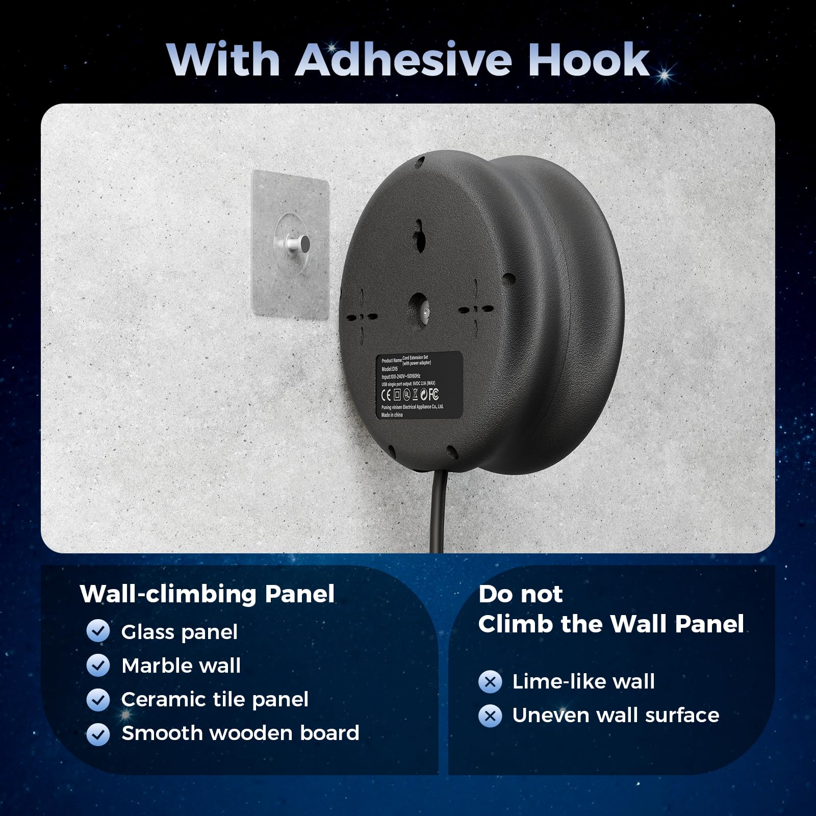 Power Strip Überspannungsschutz, einziehbar, 1,8 m, tragbares Reise-Verlängerungskabel mit 5 Steckdosen, 2 intelligente USB-Anschlüsse, 2 USB-C-Anschlüsse, für Büro zu Hause, Reisen