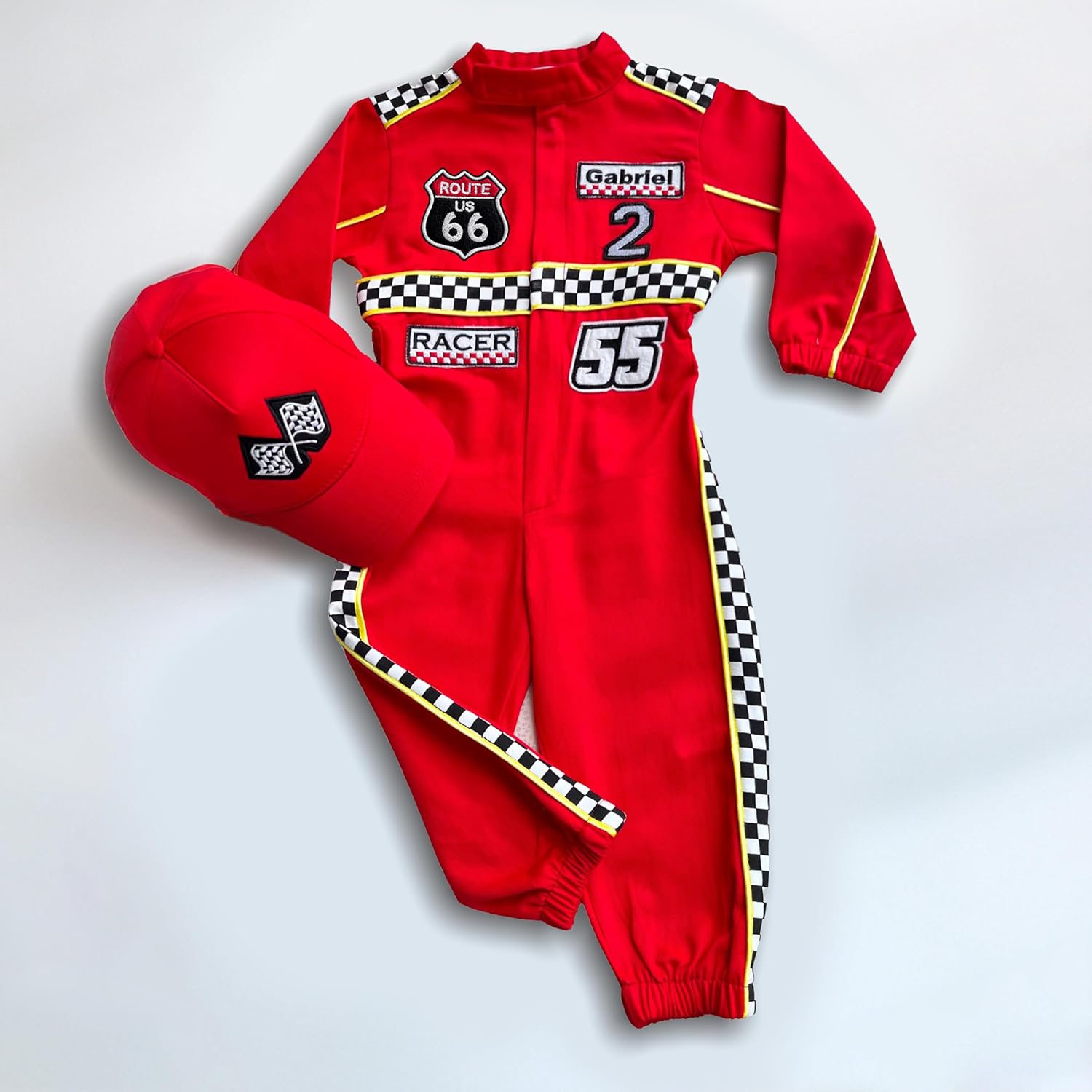 Handmade Race Car Driver Costume for Toddlers - Halloween Costume, Boys Racing Outfit, Toddler Racer Suit