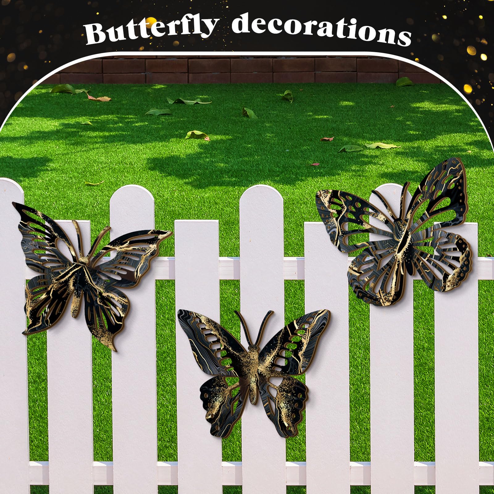 4 piezas de decoración de pared de madera de mariposa grande, arte modernista de madera, moderno, colgante, bohemio, decoración del hogar, letrero de pared para sala de estar, dormitorio, baño 3