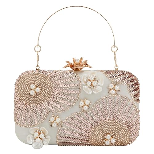 Womens Vintage Floral Embroidery Clutch Evening Handbag Shoulder Bags Purse