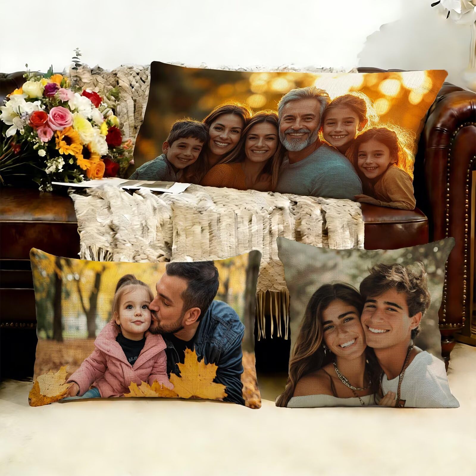 Cojin Personalizado Foto a Doble Cara 60x180cm - Cojines Exterior,Funda de Almohada Impermeable - Regalo Original para San Valentín y Aniversario Parejas para Cama Sofa Terraza Salon Jardin J1-23