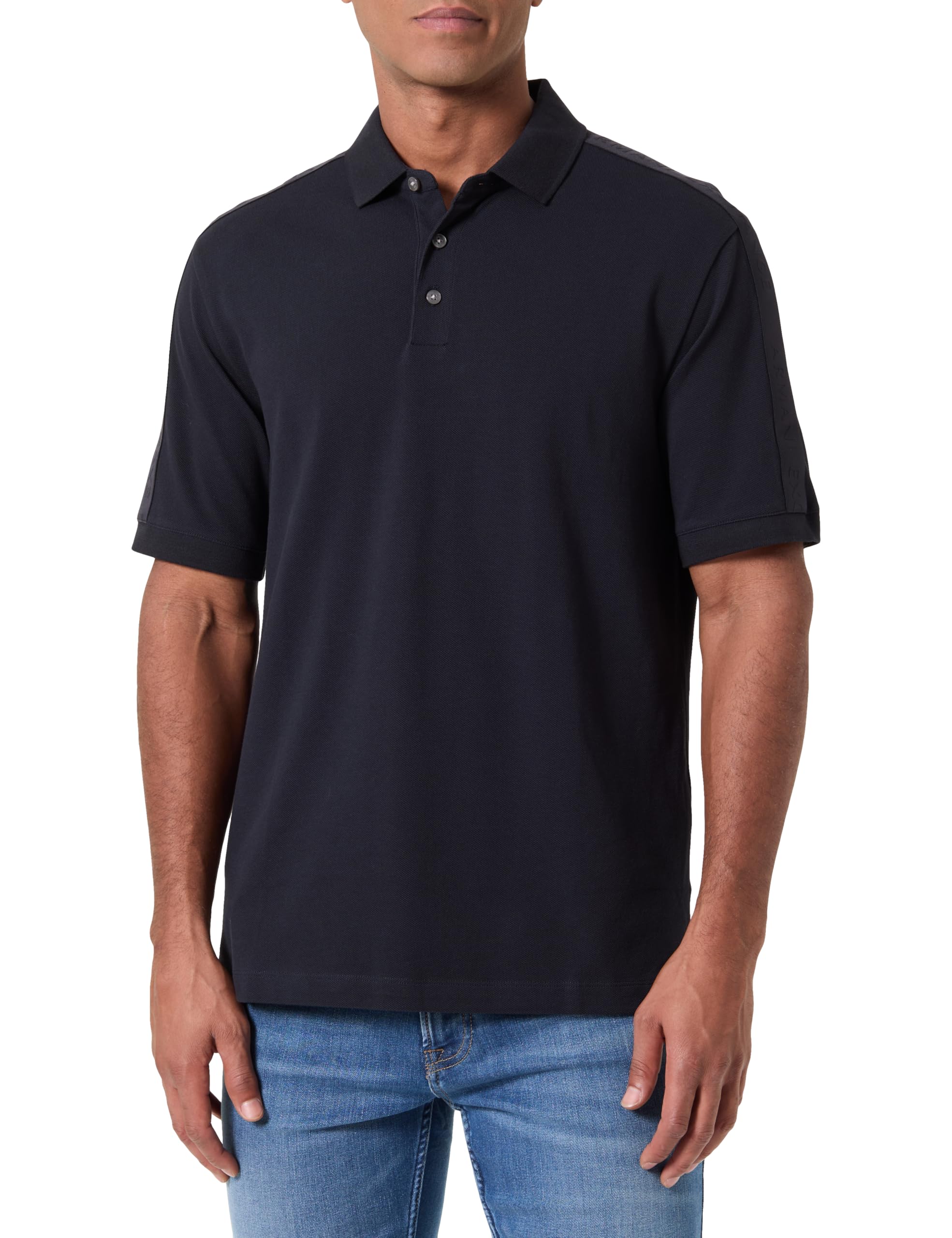 Armani Exchange Essential, Short Banded Logo Sleeve Polo Hombre (Pack de 1)