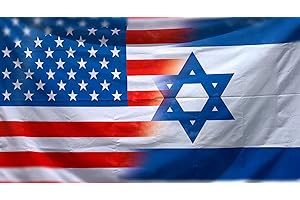 US Israel Flag with Stars and Stripes, American Israeli Friendship - 3' x 5'