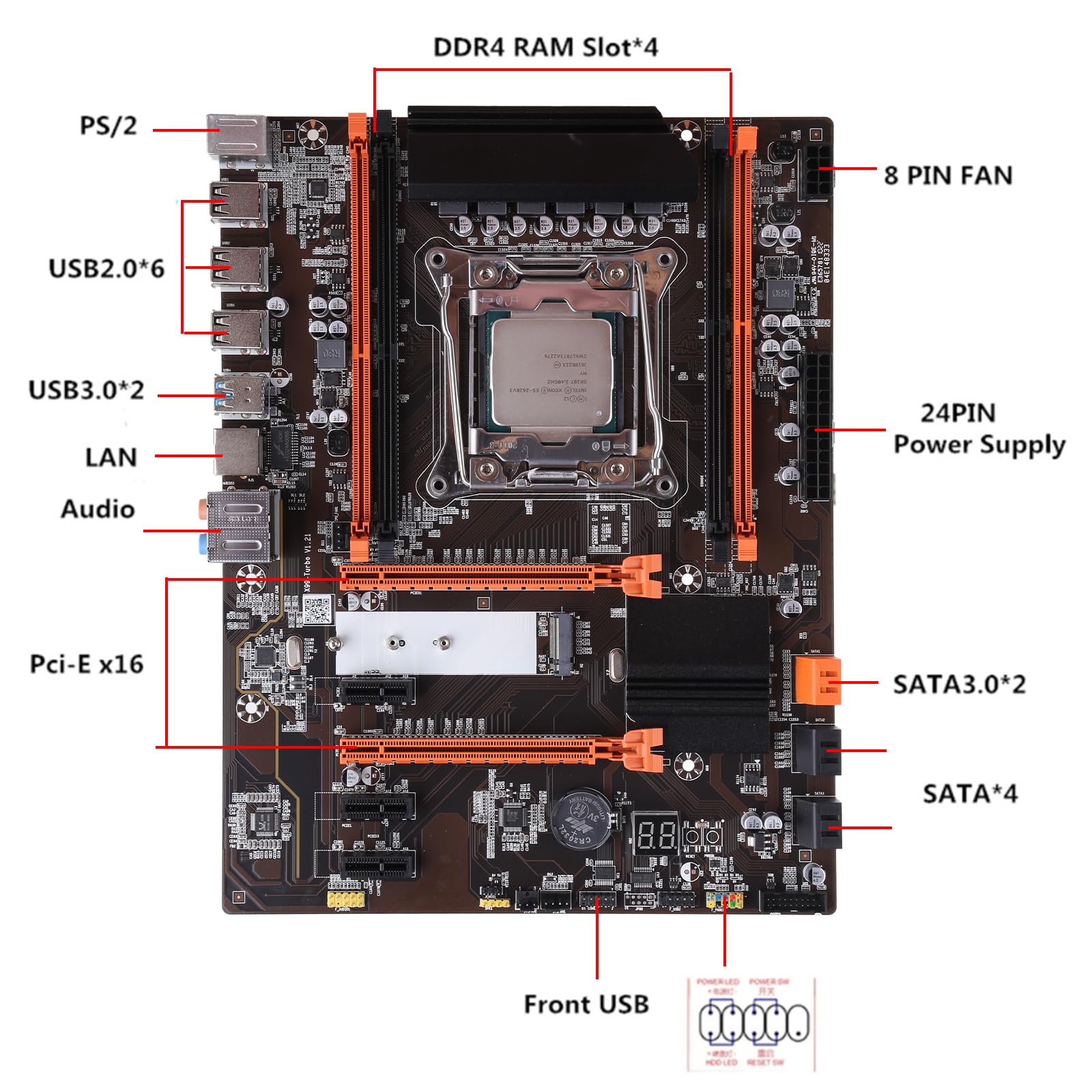 XEON（10コア20スレ）+ X99マザボ+ Crucialメモリの３点セット Amazon.com: X99 Motherboard CPU Combo, LGA 2011-3 E5 2620 V3