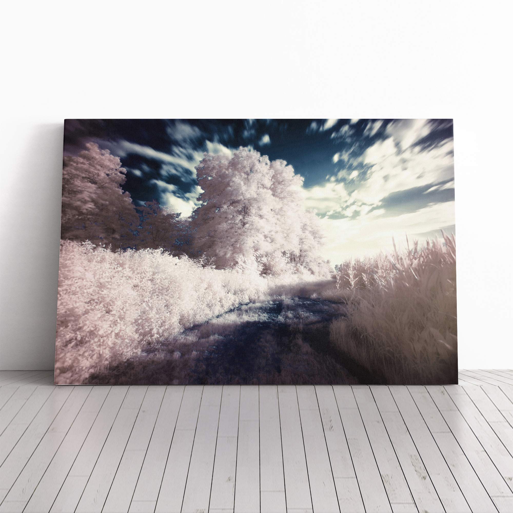 Landscape Woodland Filter Canvas Print | Gallery Wrapped 30mm Frame Wall Art | 30x20 inches | Ready to Hang | Modern Landscape Picture | Living Room Bedroom Lounge Office