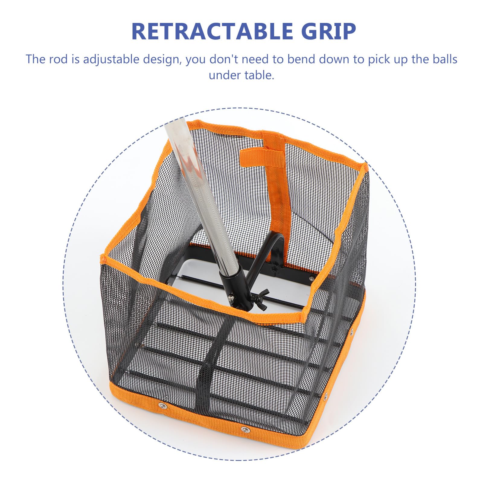 SKISUNO Teleskop-Tischtennisball-Aufnehmer - Verstellbarer Edelstahl-Picker Für Müheloses Einsammeln