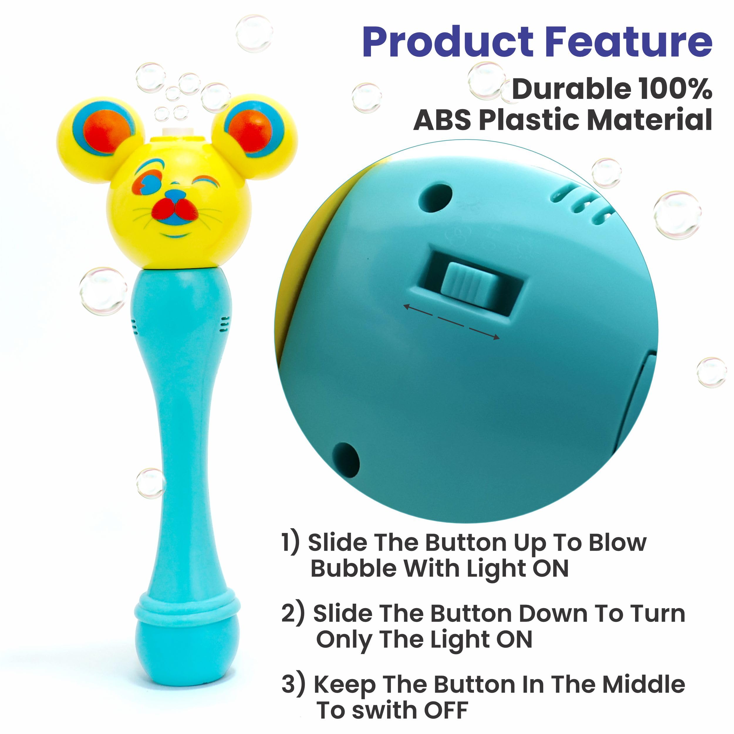 Aditi Toys Cat Face Bubble Machine Toy for Kids, Automatic Bubble Blower with Light, Bubble Blast Includes 100ml Bubble Solution, Outdoor & Indoor Play for Boys Girls, Above 3+ Age (Blue) 4