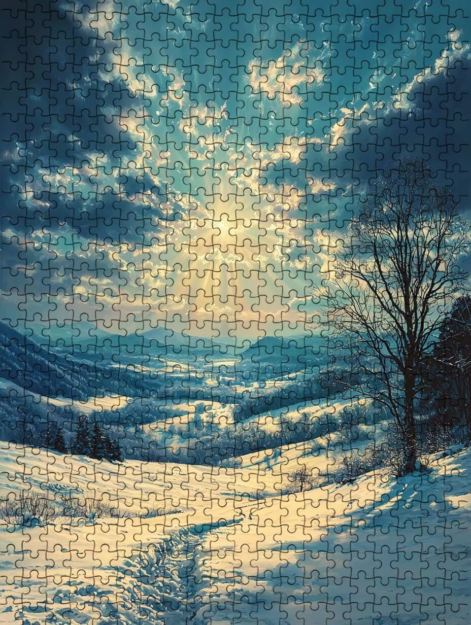 Wiesen Schnee Puzzle 4000 Teile, Klassische Puzzles, Geschicklichkeitsspiel Puzzle für Erwachsene, Puzzlespiele für Die Ganze Familie, Mit Schöner Verpackung, Dekoration Puzzles DX0YL3-138