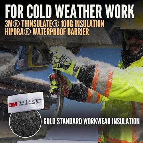 Miniatura 3 de Cestus 5207 - Guantes de trabajo de invierno A9 con corte ANSI para hombres (1, 3, 10, 50 pares), guantes de impacto impermeables aislados para