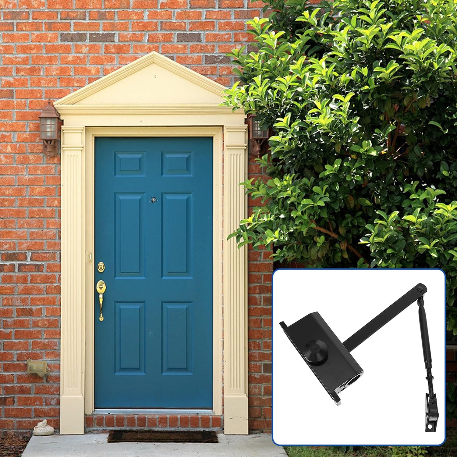 Automatic Self-Closing Door Closer Mute Simple Home Interior Door Closer for Residential Rooms Black Craftsmanship