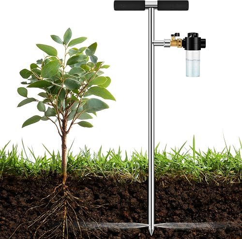 Deep Root Watering Tool for Trees Watering Spike with Fertilizer Bottle