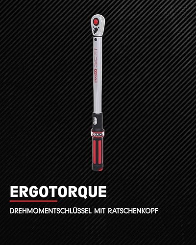 KS TOOLS 516.6542 Clé dynamométrique à cliquet Ergotorqueprecision 1/2" 20-200 Nm Rouge Acier - 2