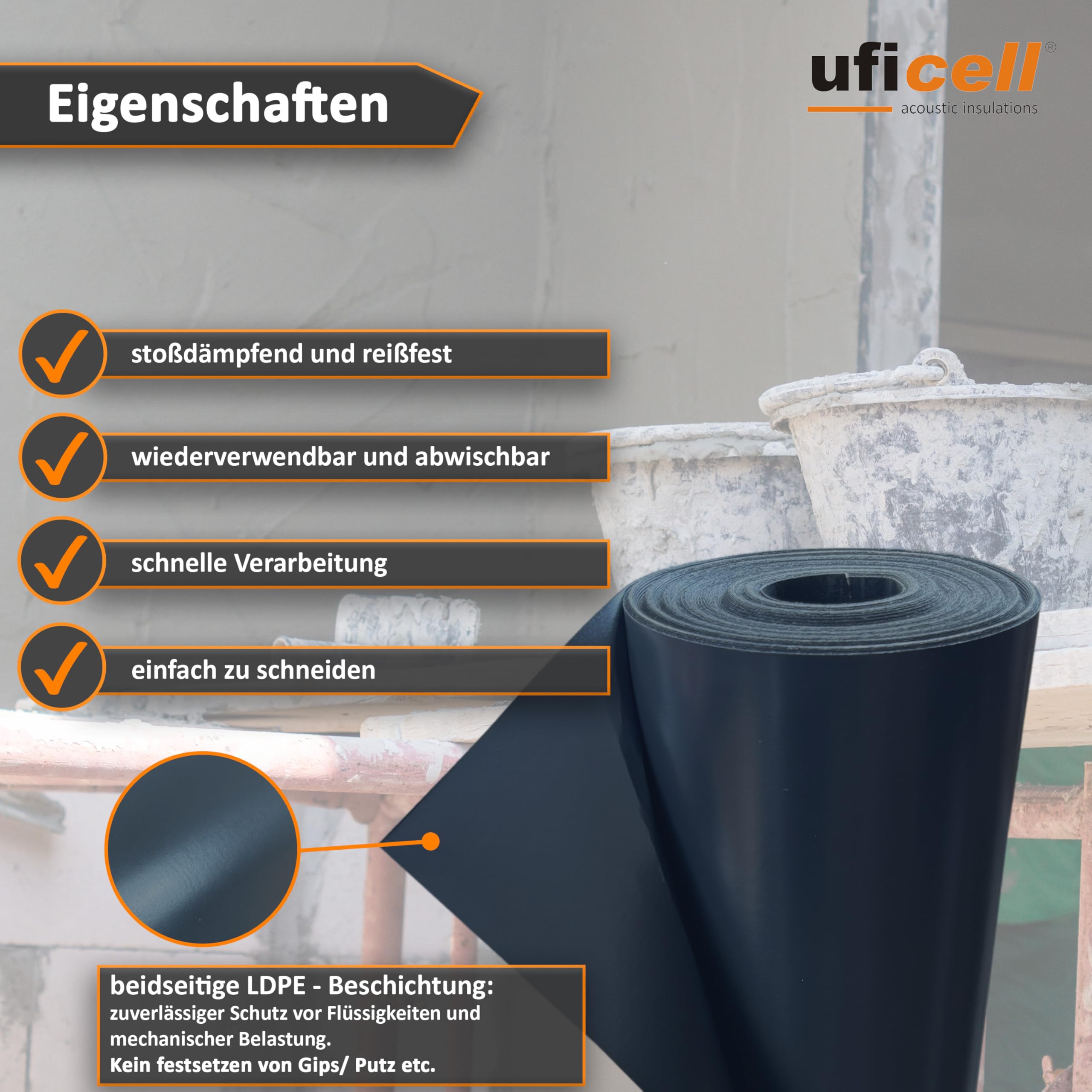 uficell® Milchtütenpapier Premium Flächengewicht: ca. 350 g/m² | Format: ca.1,30 m x 58 lfm/Rolle Rollengröße: ca. 75 m² (320 g/m²)