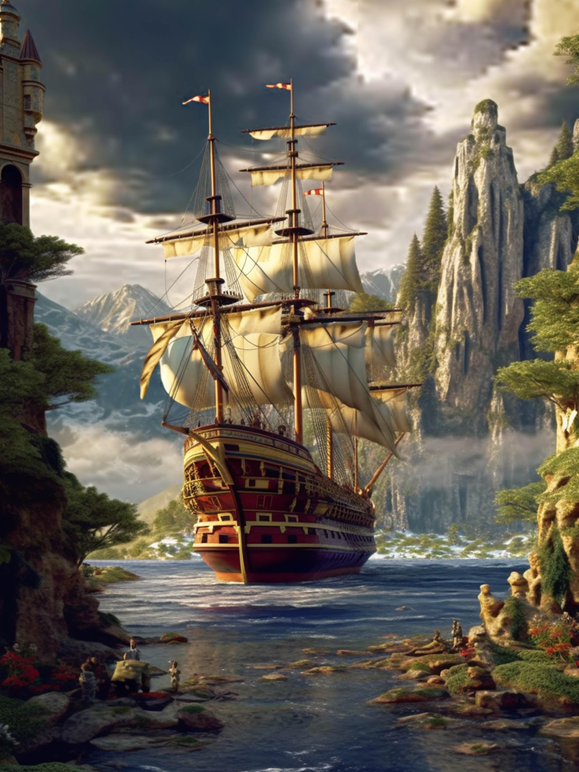 5D Diamant Malerei Set - Segelboot Motiv 30x30cm | Perfekte Entspannung Für Zuhause