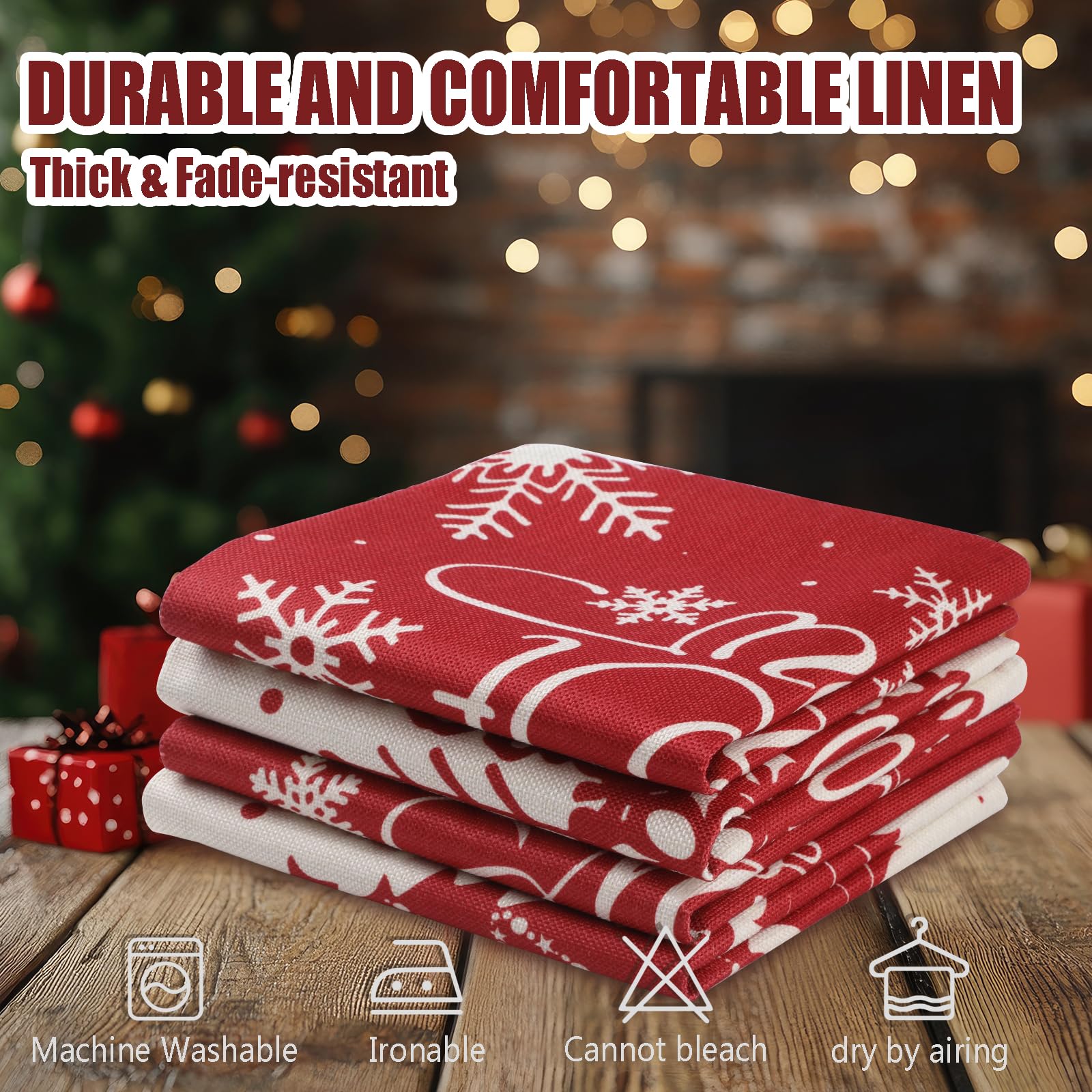 KIKISML Christmas Cushion Covers 18x18 Inch - Image 3