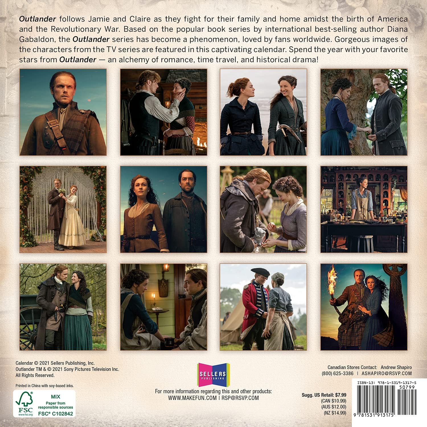Outlander 2022 Calendar Amazon.com: Outlander 2022 Mini Calendar, 7" X 7" : Sellers Publishing,  Inc.: Everything Else