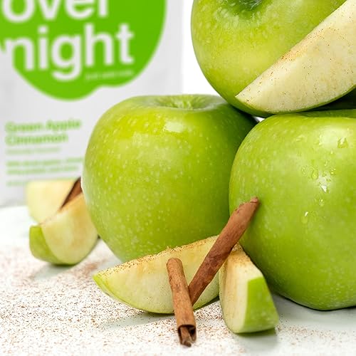 Miniatura 5 de Oats Overnight - Manzana verde canela - Batido alto en proteínas, bajo en azúcar para desayuno, sin gluten, alta fibra, avena sin OMG (2.7 onzas por
