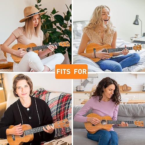 Vista 19 de Vangoa Kit de ukelele soprano para principiantes de 21 pulgadas de caoba acústico hawaiano ukelele ukelele ukelele para niños principiantes