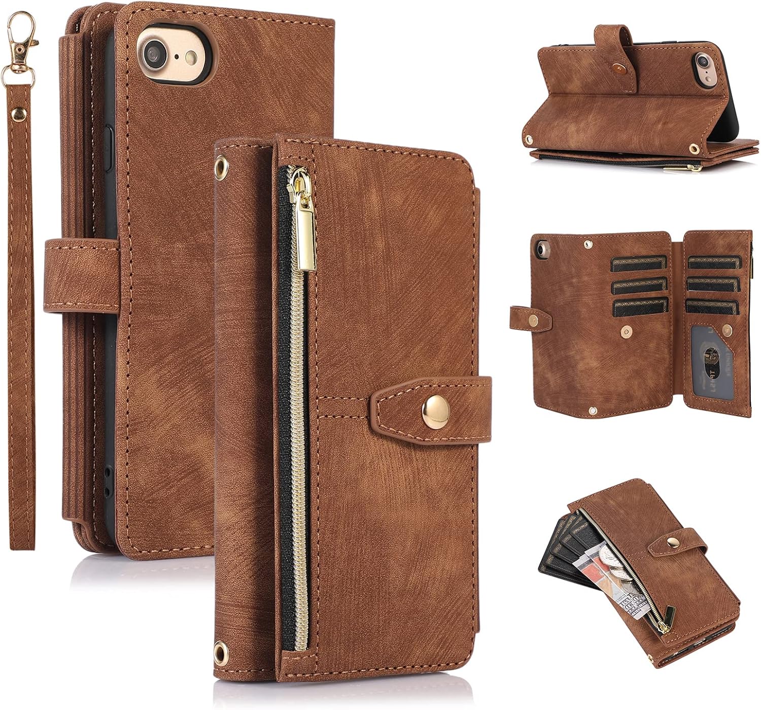 UEEBAI Crossbody Wallet Case for iPhone SE3 5G/iPhone 7